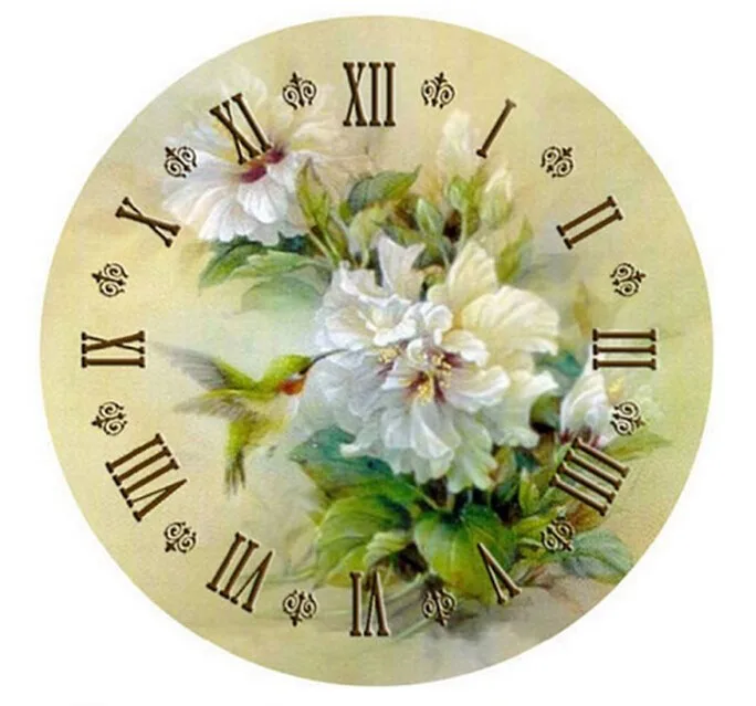 Часы с лилией 3D алмазная картина по номерам стразы вышивка мозаика настенный