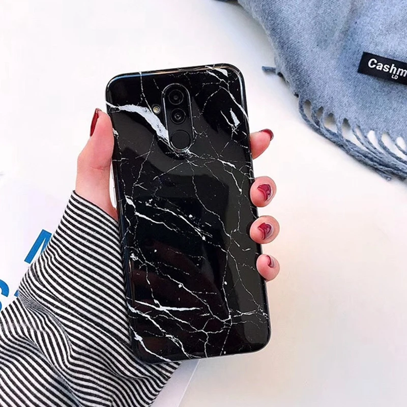 OLLIVAN Новый мраморный ТПУ чехол для huawei mate 20 Lite P20 Pro Чехол Радужный камень Мягкий