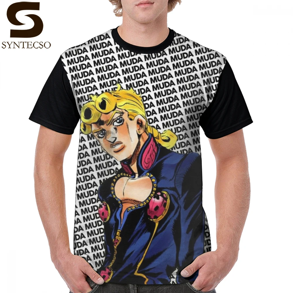 

Jojo Bizarre T Shirt JoJo Bizarre Adventure - Giorno Giovanna T-Shirt Basic 100 Polyester Graphic Tee Shirt Short Sleeve Tshirt