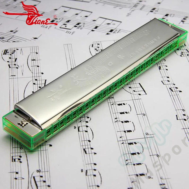 Лебедь 24 Отверстия двойной тремоло настроенная Губная гармошка Ключ C дети