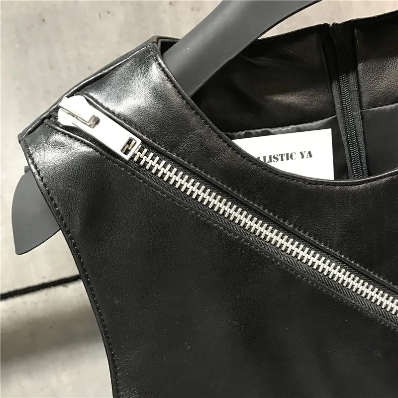 Женское платье из натуральной кожи модное | Женская одежда