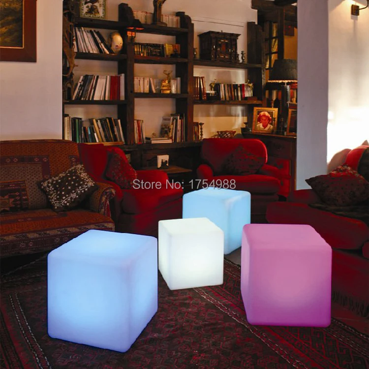 Goedkoop 2015 Gratis Verzending Oplaadbare Led Cube/Led Cube Seat/Led Glow Cube Ontlasting Led Lichtgevende Lichtbalk Kruk Kleur Verwisselbare
