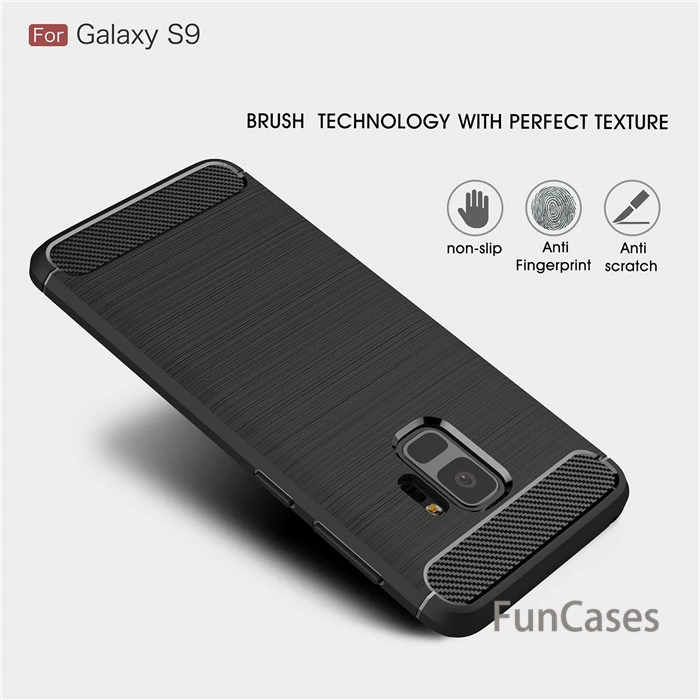 Для samsung Galaxy S6 край S7 S8 S9 plus Note 8 углеродного волокна Мягкий TPU чехол для A3 A5 A7 2017 J3 J5