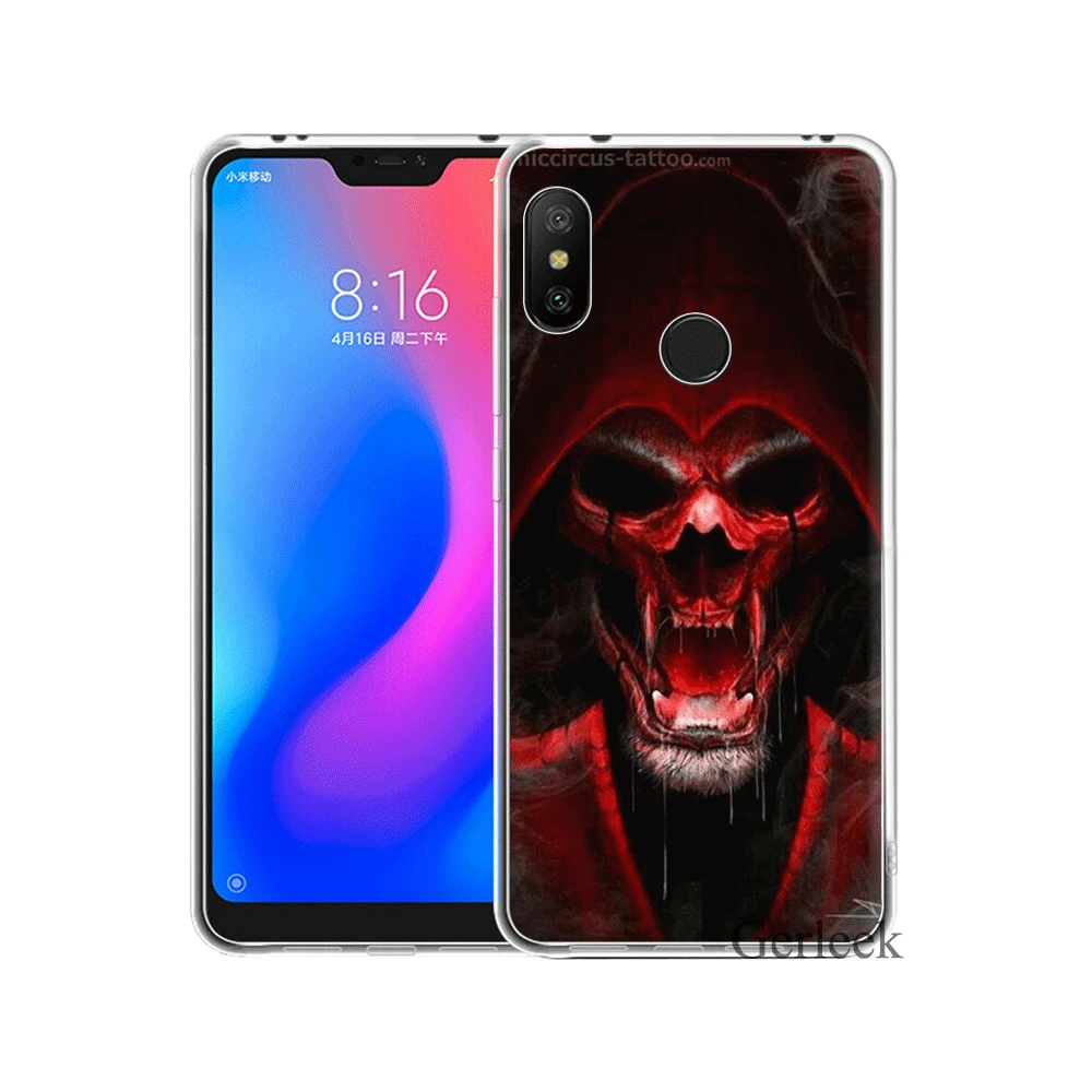 Phone Case for Xiaomi Redmi 4A 4X 5 5A 6 6A 7 7A 8A S2 GO K20 Pro Cover Death Skull Shell | Мобильные телефоны и
