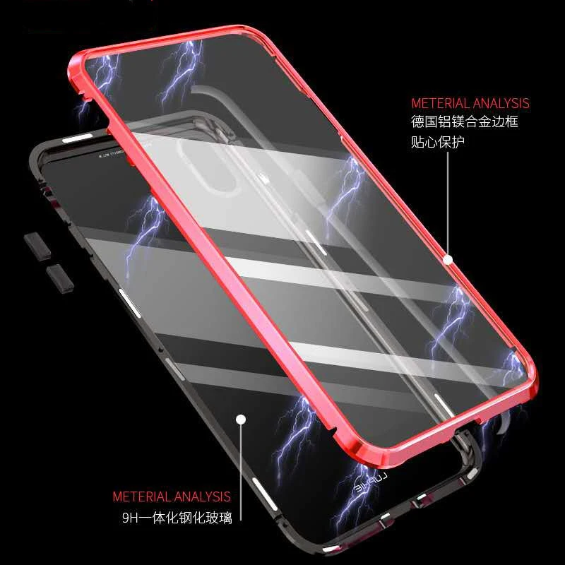 Двухсторонний стеклянный Магнитный чехол King для мобильного телефона iPhone 6 6S 7 8Plus X
