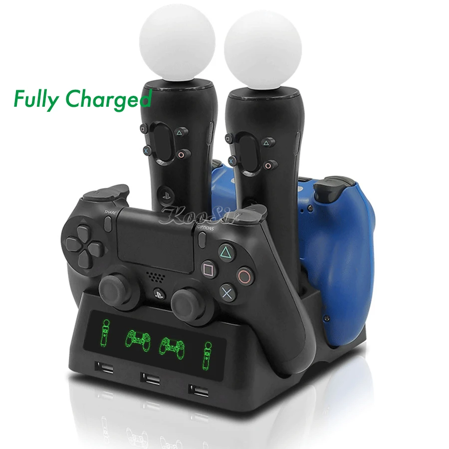 Новейший PS Move VR PSVR контроллер зарядное устройство Подставка PS4 Джойстик Геймпад зарядная док-станция для игр playststtion PS 4