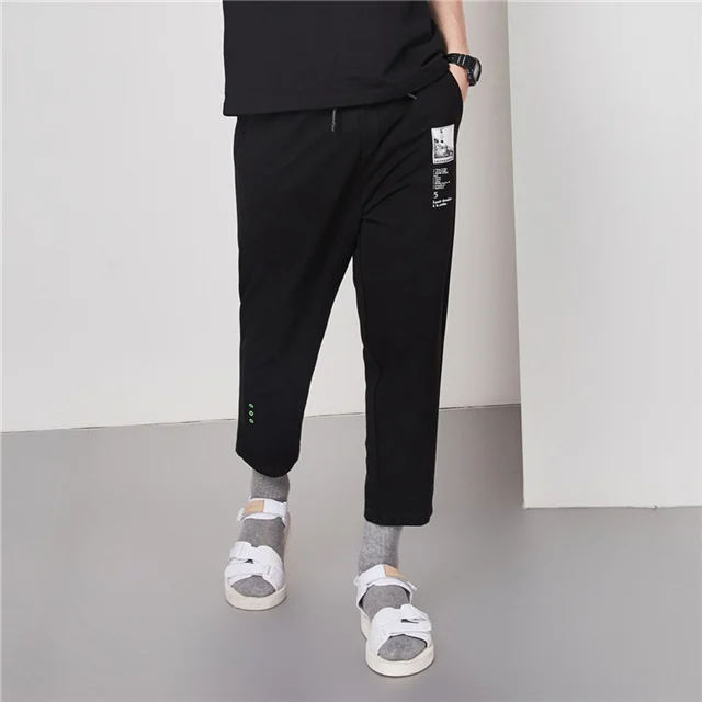 Mark Fairwhale summer young men casual fashion zipper cozy breathable simple loose style long wide leg pants 718223022038 | Мужская
