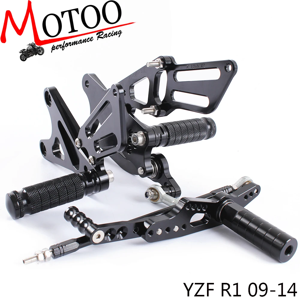 Motoo Full CNC Алюминиевый задний комплект мотоцикла для YAMAHA YZF R1 2009 2014|rear set|motorcycle
