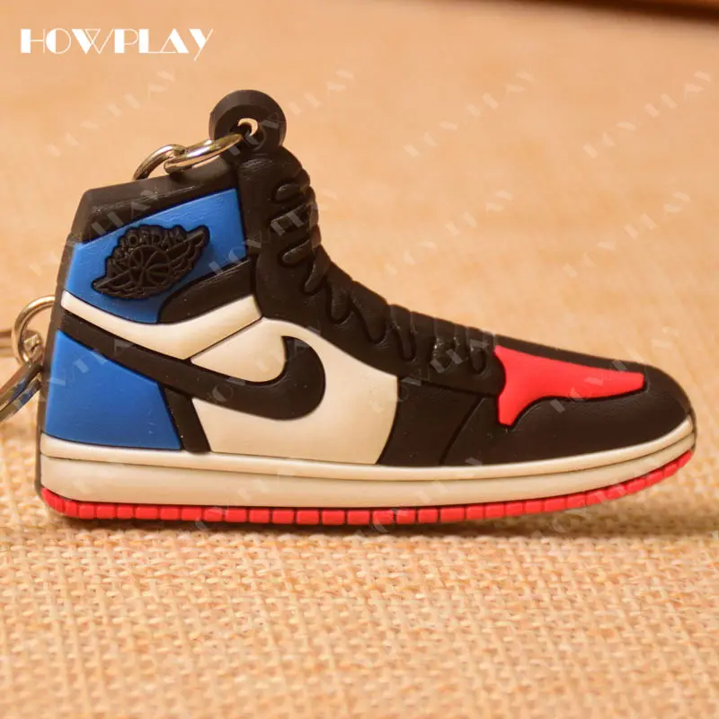 AJ1-020 HowPlay мини кроссовки брелки jordan 1 сумка очарование Баскетбольная обувь модельный брелок AJ1 подвеска на рюкзак держатель для ключей креативные подарки - Цвет: AJ1-020