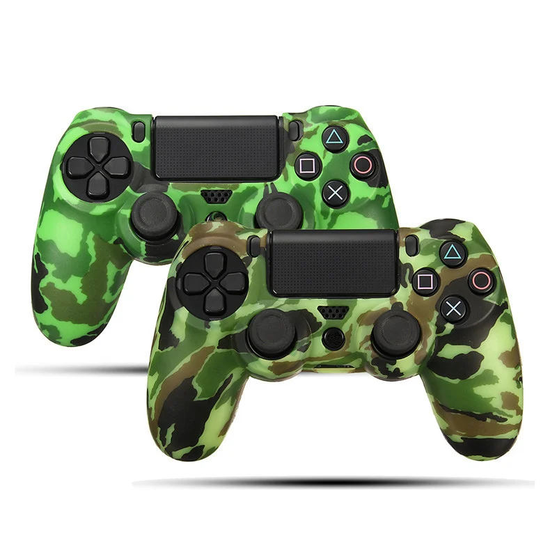 Прочный чехол для PS4 наклейка на джойстик камуфляжный мягкий силиконовый каучук