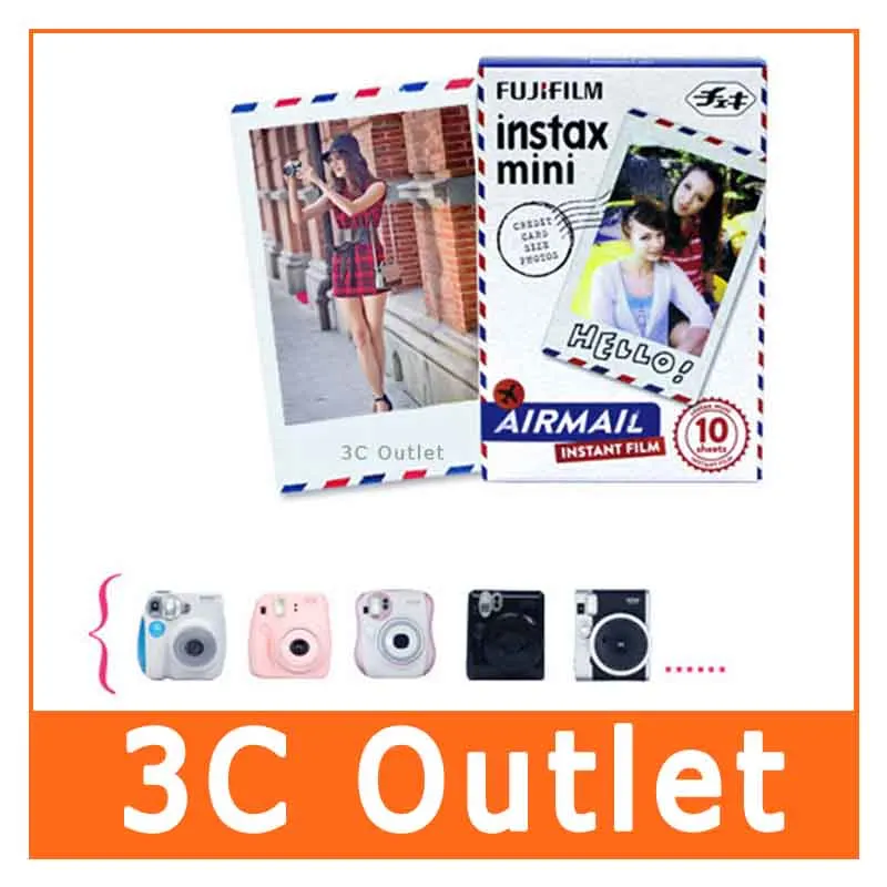 Оптовая продажа 100% оригинал Fujifilm Instax Airmail Мини пленка для камера Mini8 7 s 25 50 70 90 SP 1