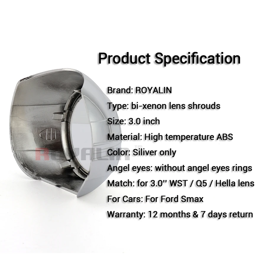 ROYALIN 2 шт. Автомобильная маска для украшения фар SMAX 2rd Style Auto 3 0 дюймов Биксеноновая
