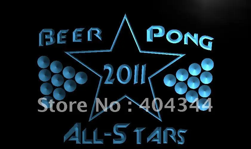 LK568- Beer Pong 2009 All Stars Champ светодиодная неоновая световая вывеска для домашнего