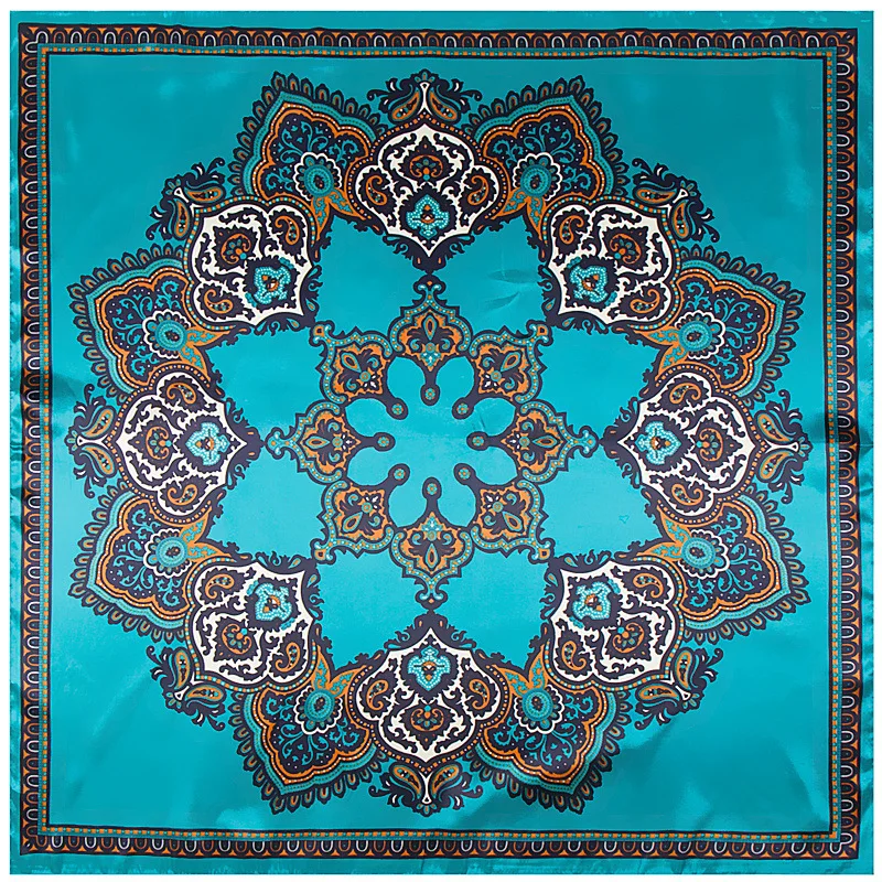 Зимний шарф реальный 90см*90см женский атласный квадрат высокого качества имитированные платки шаль хиджаб 2018 этнической моды женский a376.