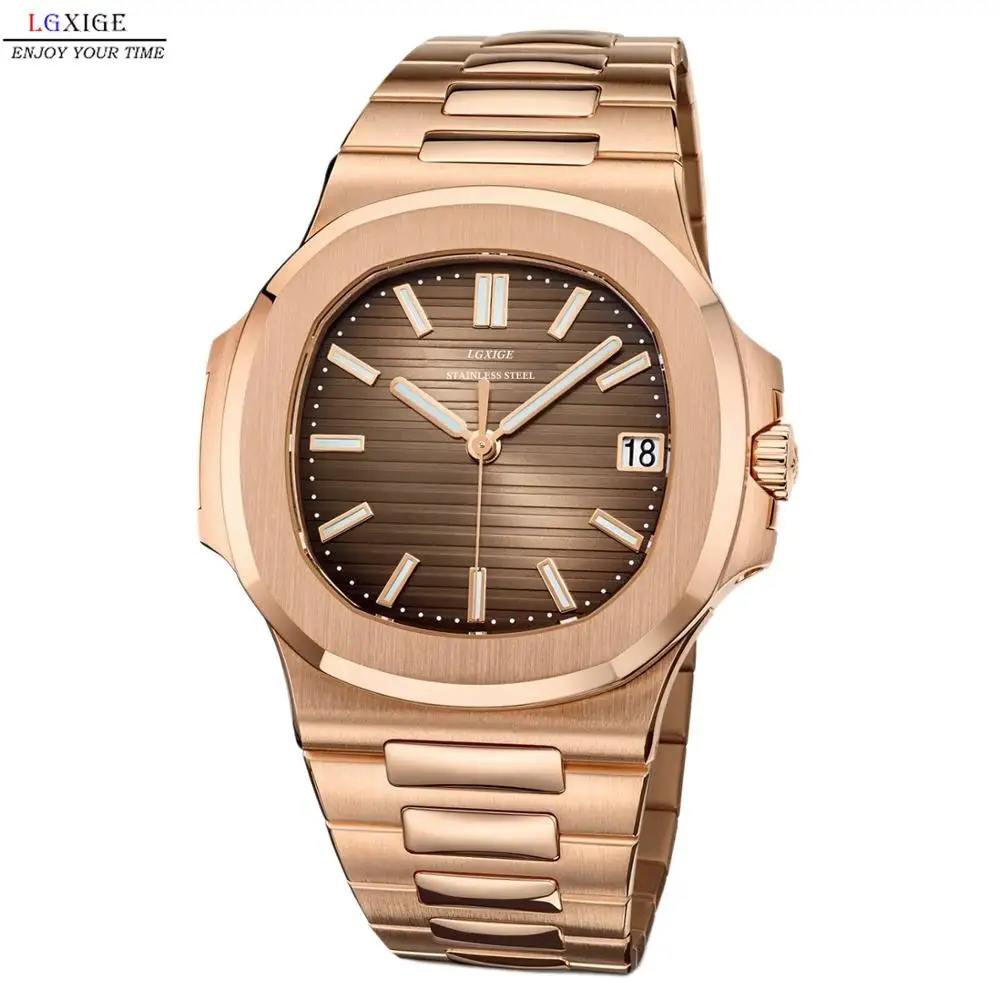 Новинка 2019 брендовые Роскошные мужские часы полностью стальные синие модные