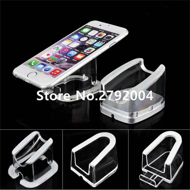 50pcs/lot Acrylic Mobile Phone Holder for Retail Display, Plastic Mobile Phone Display Stand