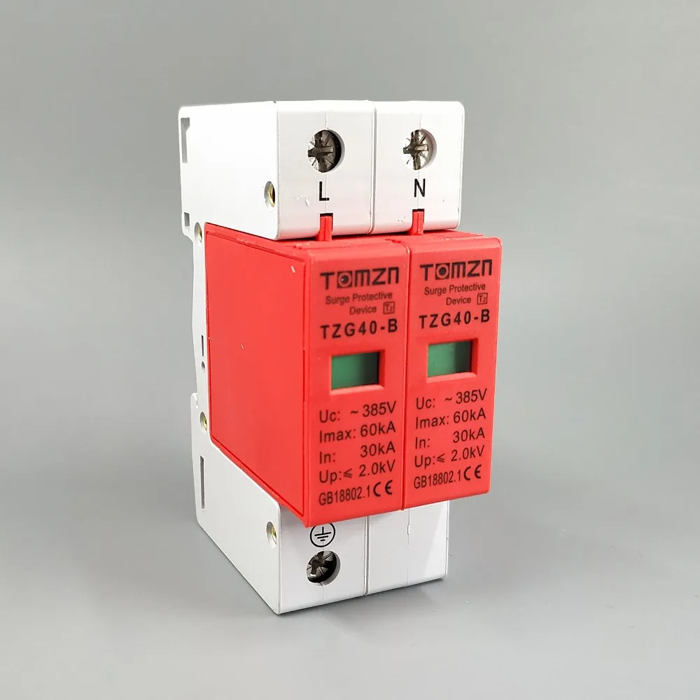 AC SPD 1P+ N 30KA~ 60KA B~ 385V дом сетевой фильтр защитный низковольтный разрядник устройство