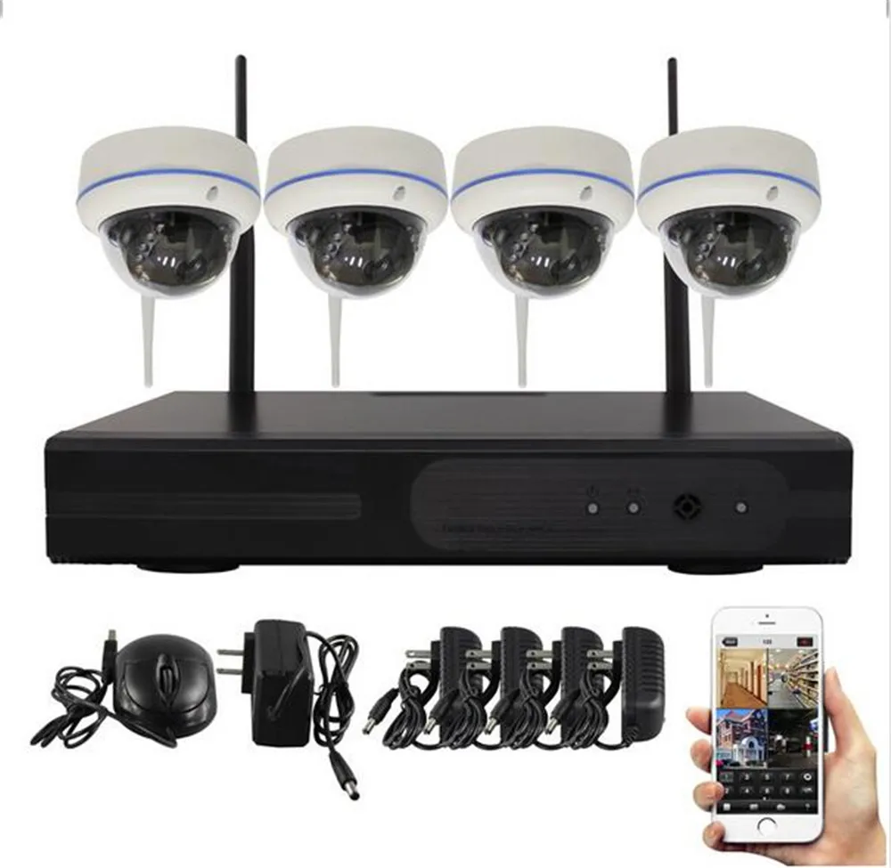 

4CH WIFI IP Dome Camera 960P IP Camera NVR Kit