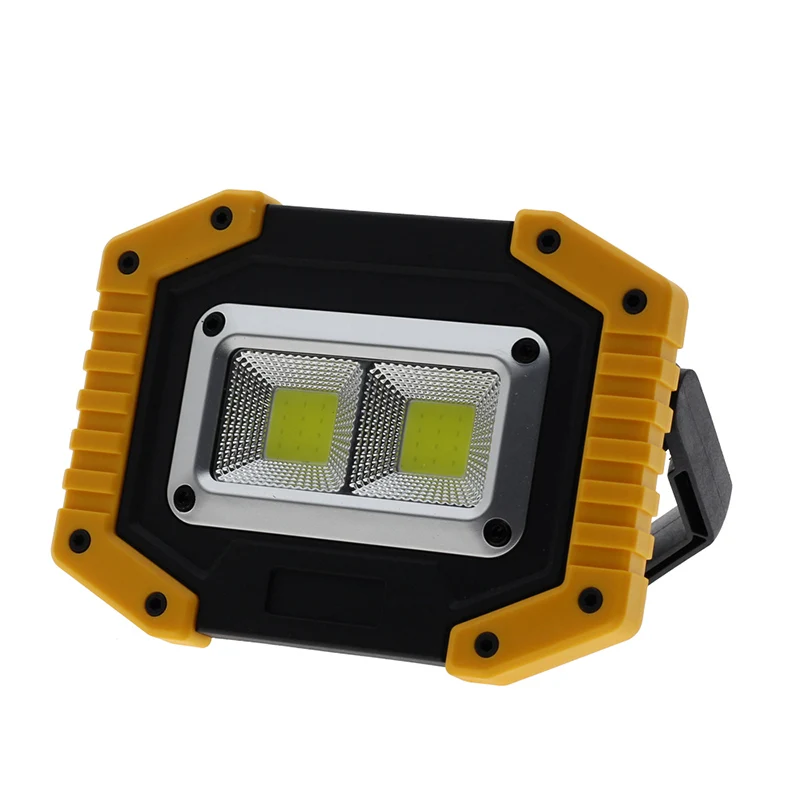 Double Square Bead 20 Вт COB светодиодный портативный фонарь, Рабочий фонарь, светильник для палатки, аварийный фонарь, походный портативный Точечный светильник, перезаряжаемый прожектор, светильник для улицы - Мощность в ваттах: Double Square Bead