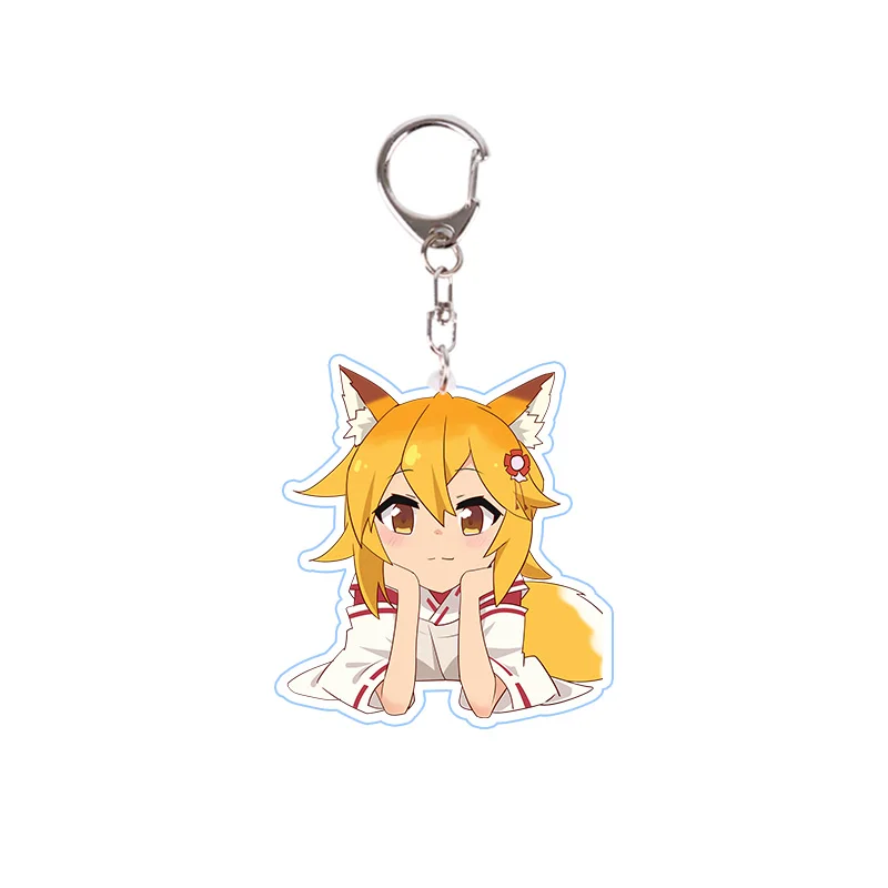 1 Аниме брелок Sewayaki kitsune no senko-san fox miss двусторонний брелок для ключей косплей мультфильм взрослые дети унисекс брелок кулон - Цвет: 1