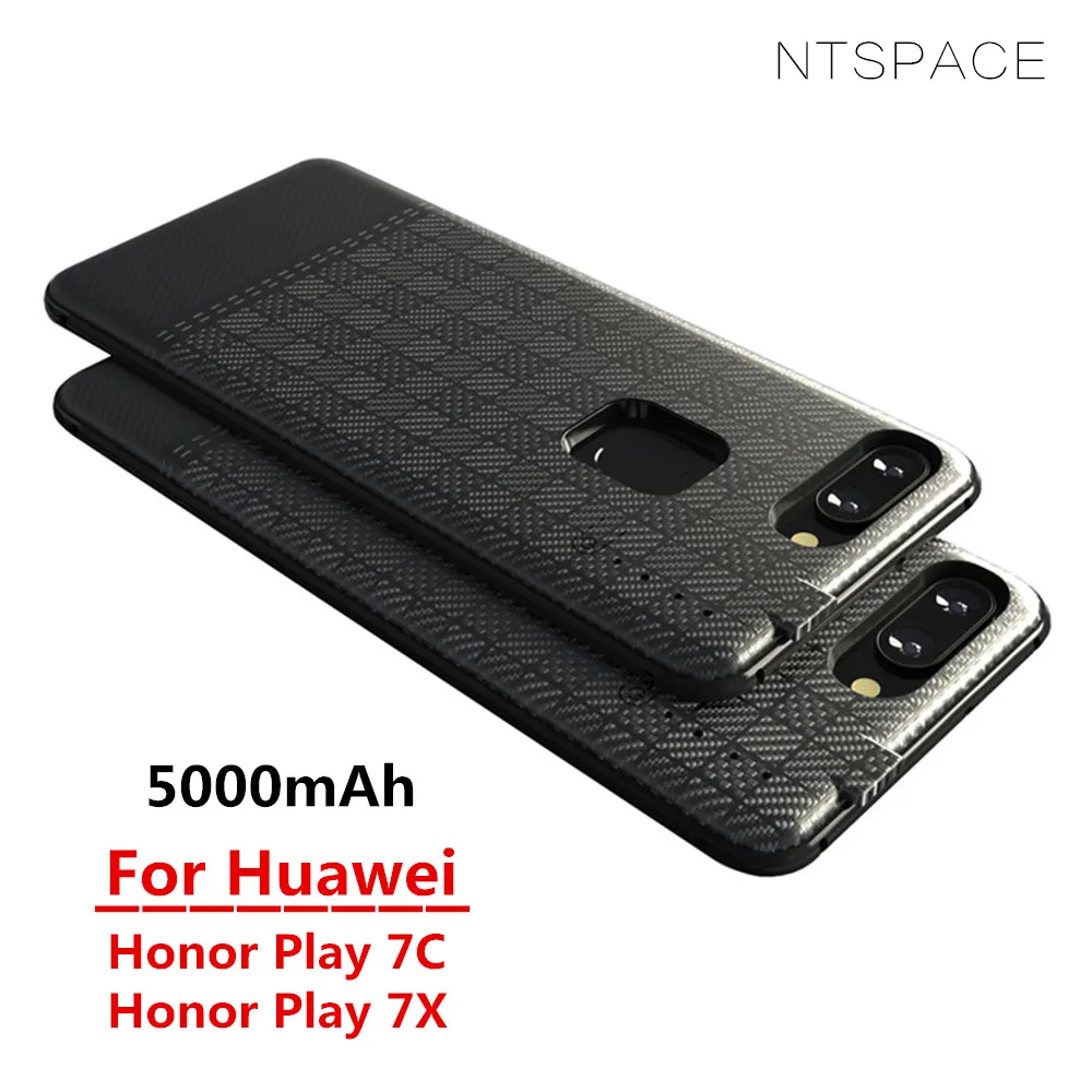 Чехол для зарядного устройства NTSPACE s для huawei Honor Play 7C 7X, чехол на заднюю панель с зажимом 5000 мА/ч, внешний резервный внешний аккумулятор, чехол для зарядки