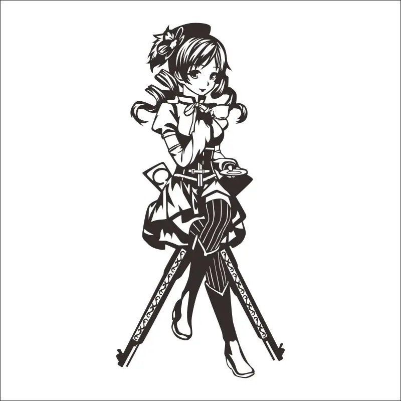 CHM Sailor Moon Wall vinilo de anime japonesa decalque pared monograma arte росписи personalizado nombre 0028|Наклейки на
