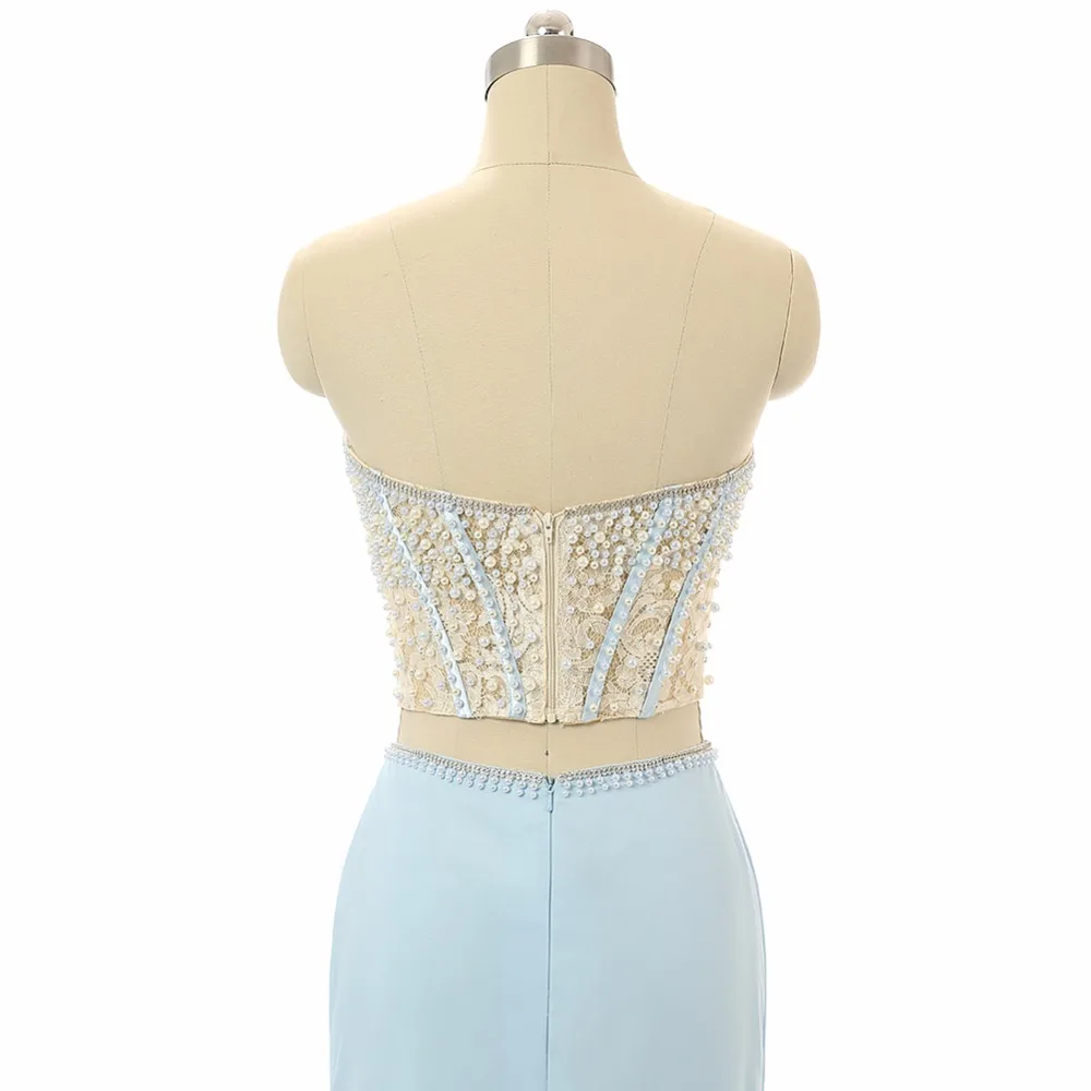 Forevergracedress настоящая фотография Двойка светло голубое платье для выпускного