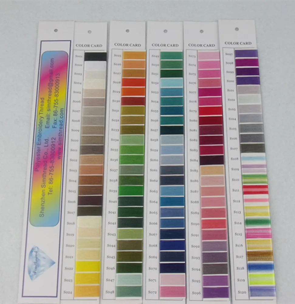 Simthread 120 цветов компьютерная машинная вышивка 100% трилобальный полиэстер 1000 м *