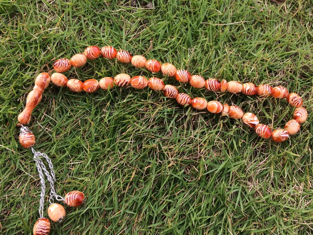 Имитация янтарного цвета 33 мусульманские молитвенные четки из бусин мисбаха