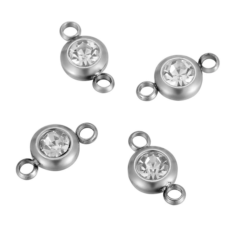 LASPERAL 5 шт. красочный соединитель из нержавеющей стали круглый разъем Стразы для