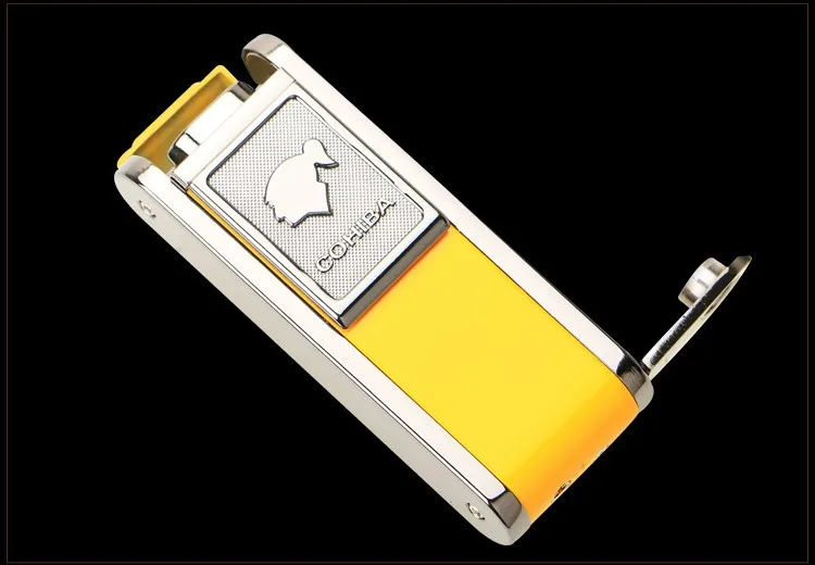 COHIBA прикуриватель сигары зажигалка двойной ветрозащитная Зажигалка пламя Газ