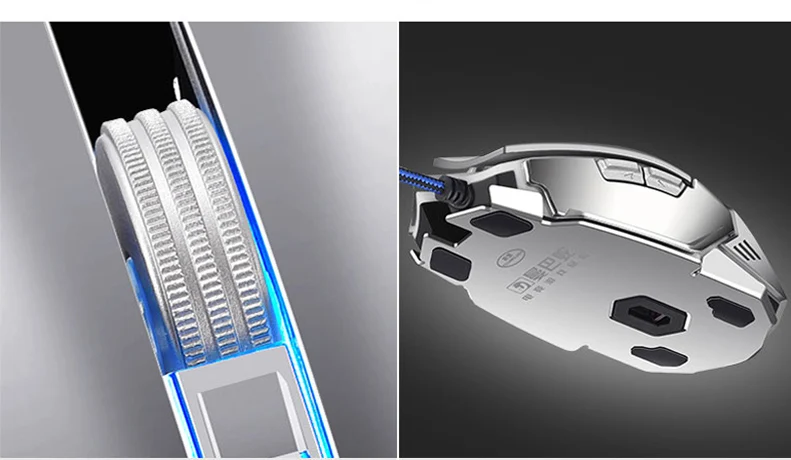 Darshion S10 игровая мышь 2400 dpi 7 кнопок светодиодный USB Оптическая Проводная металлическая мышь с подсветкой профессиональная Макросъемка для настольного ноутбука