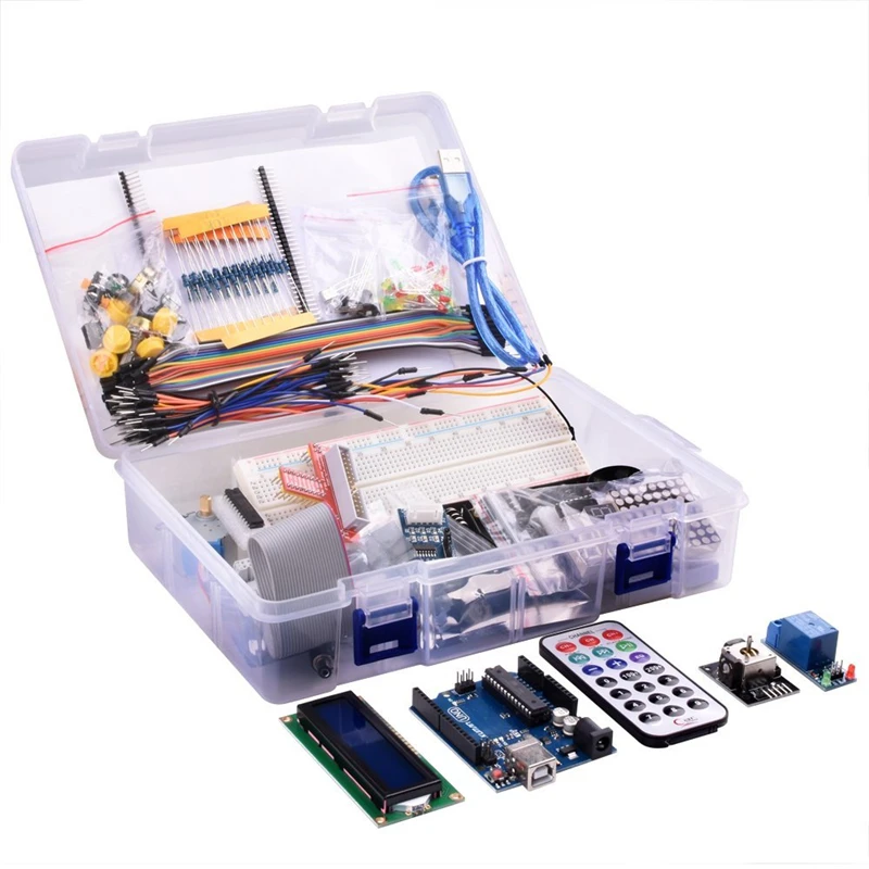HX студия стартер Обучающие наборы для arduino с UNO R3 LCD Серводвигатель датчик AVR