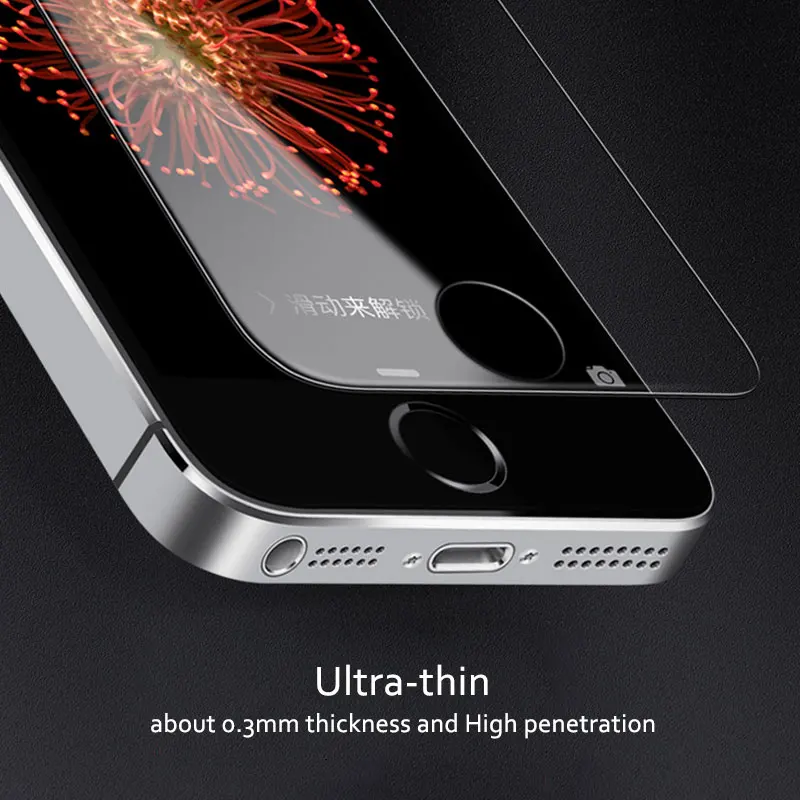 CHOEOIWE для iPhone 5 5s 5c SE 9H 2.5D переднее закаленное стекло защита экрана Противоударная