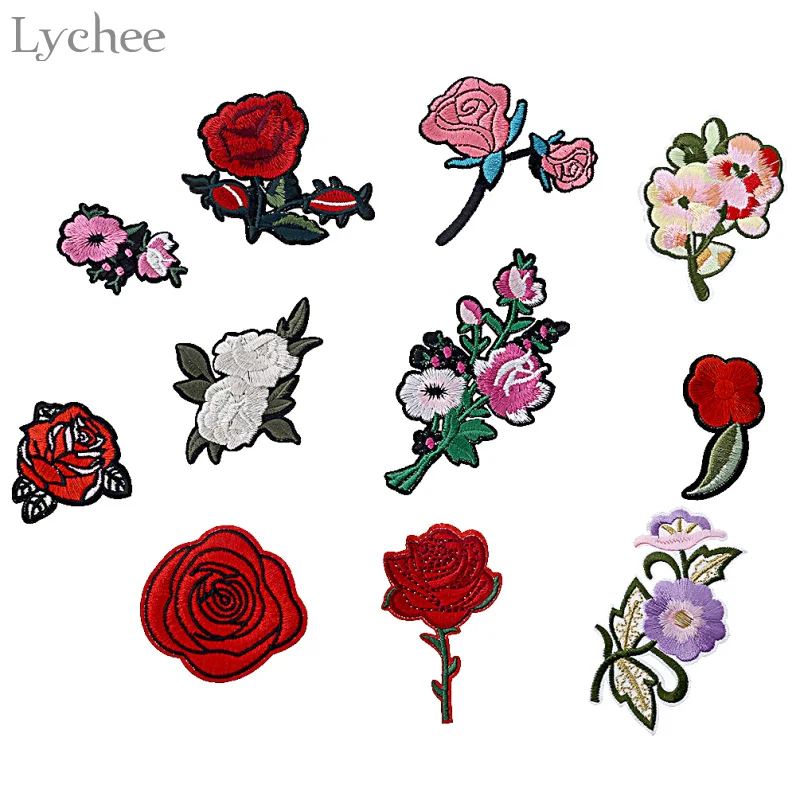 Lychee 11 шт./компл. Роза раньше ручная работа Пришивные нашивки для одежды сделай сам
