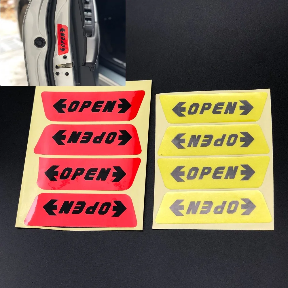 Автомобильная дверь открывающаяся предупреждающая наклейка безопасности для