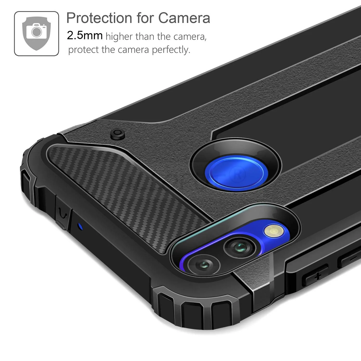 Armor Shockproof Case for Redmi 7 Note 7 6A Case Rigid Plastic Silicone PC Rugged Case Xiaomi Redmi 6A 7 Note 7 8 Pro Back Cover