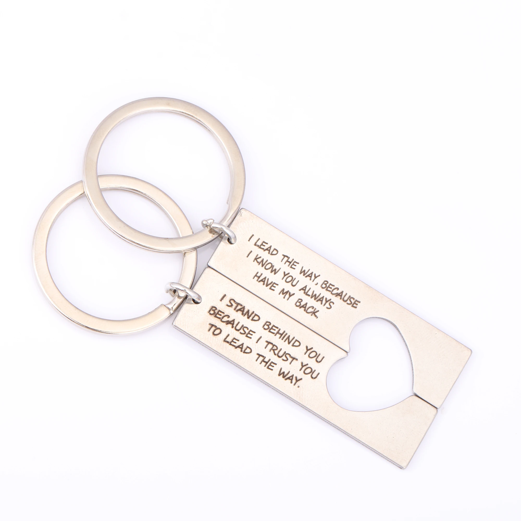 1 пара цепочка для ключей полое сердце гравировка я знаю у вас всегда есть моя