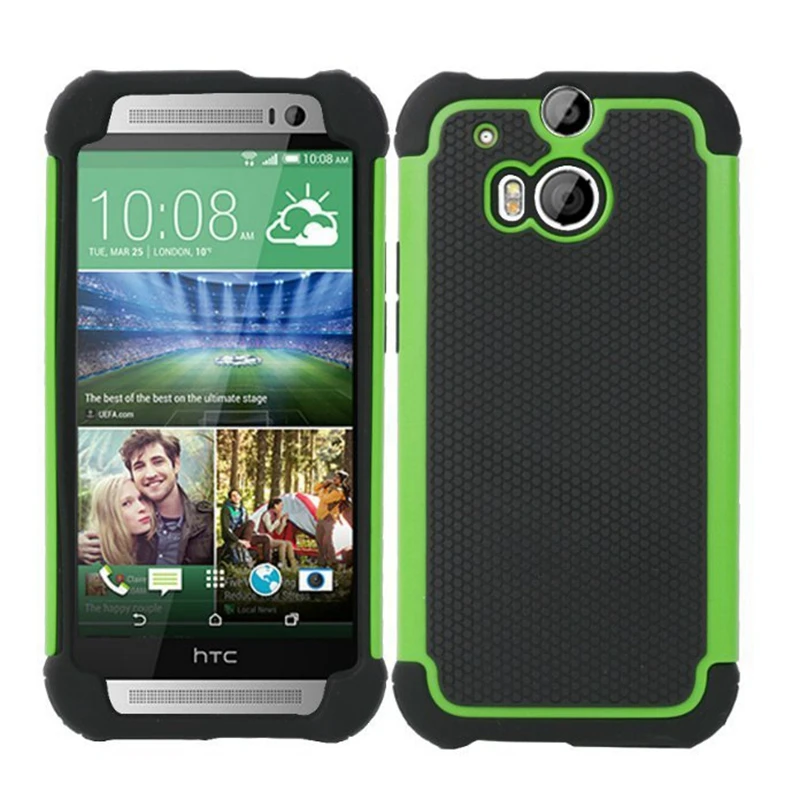 New Fashion Case For HTC One M8 Hard Armor Dual Layer Shockproof with 7 Colors Protective Cases AP627 |