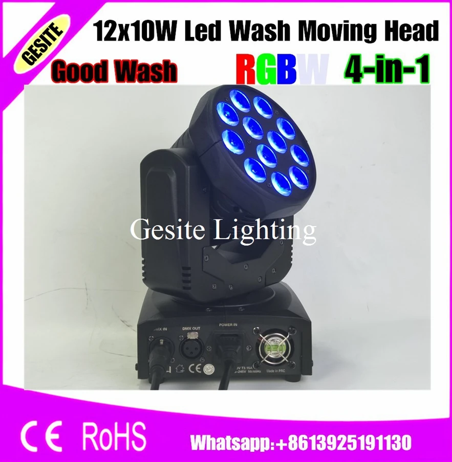 6 шт./лот новинка Cree Led 12x10 Вт LED moving head light RGBW 4в1 10 12 шт. цветной цветочный эффект