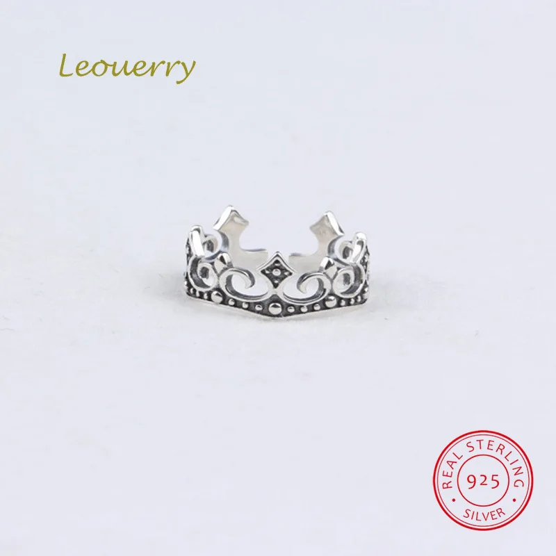 

Leouerry 925 пробы Серебряное кольцо Корона Винтаж Готический кольца для Для женщин ювелирные изделия