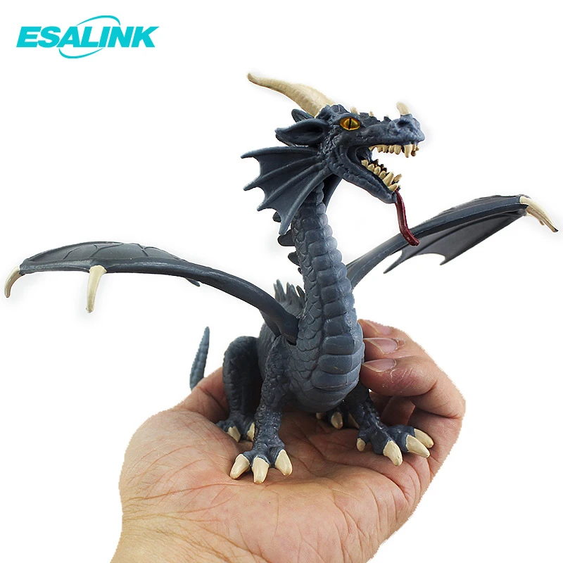 Синий дракон rhaegal модель игрушки змей Дракон Игра престолов пластик Твердые ToysA