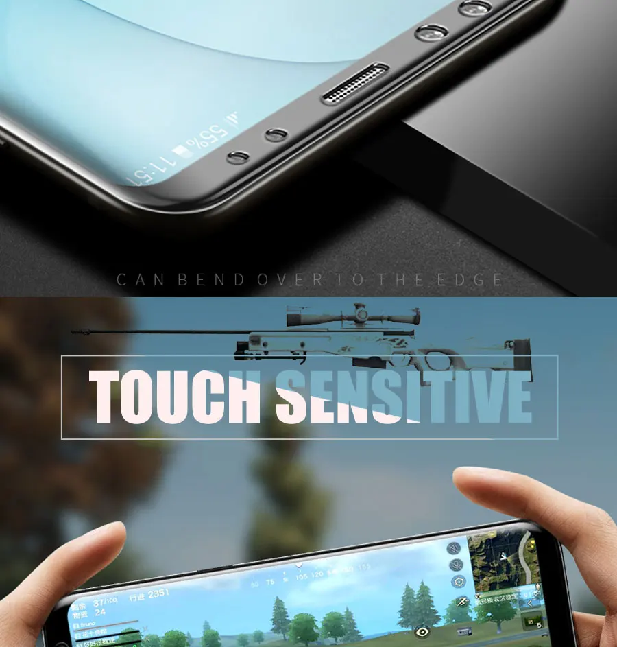 9D изогнутая мягкая пленка для samsung Galaxy S8 S9 Plus Note 8 9 S7 Edge A6 A8 Plus Защитная пленка для экрана чехол