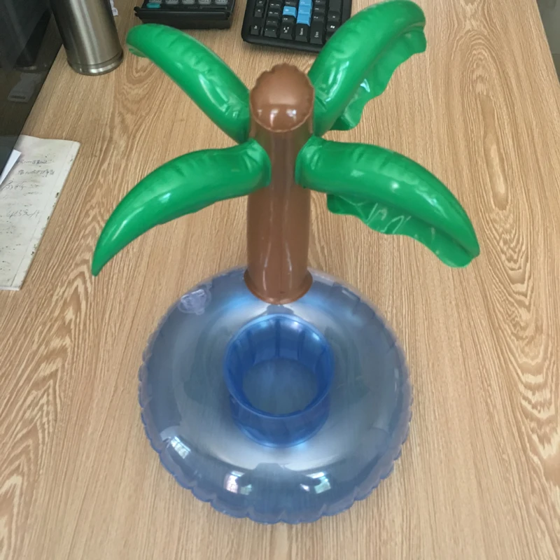 6 шт. надувная чашка для пивного напитка с кокосовым деревом Фламинго держатель