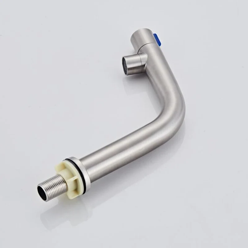 Матовый смеситель для раковины из нержавеющей стали 304 кран холодной умывальника