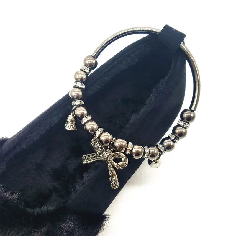 Модные Туфли Новинка осени Для женщин Moccasin gommino с Мех ЖИВОТНЫХ Зимние флисовые