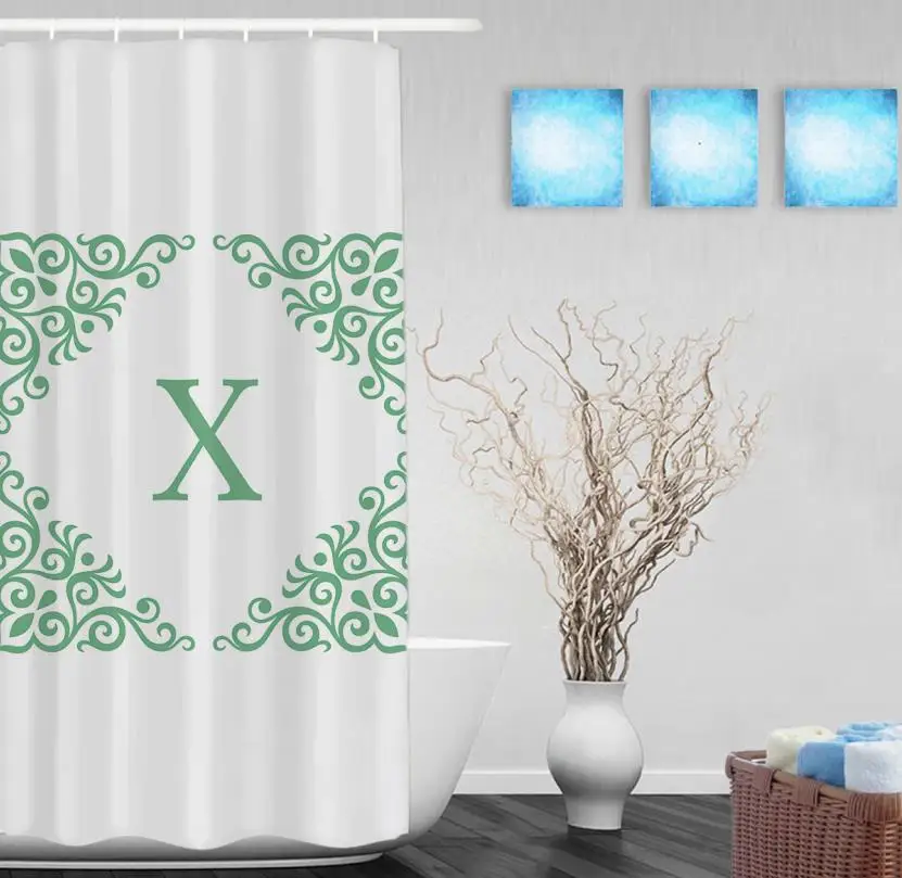 Персонализированный декоративный душевой шторка с винтажным видом, на заказ, с вышивкой, ванная комната, шторка из полиэстеровой ткани с крючками.
