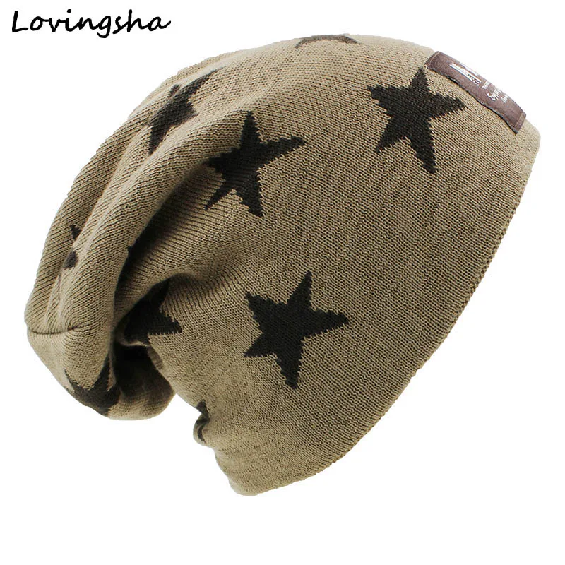 LOVINGSHA Skullies Bonnet Stars Design 