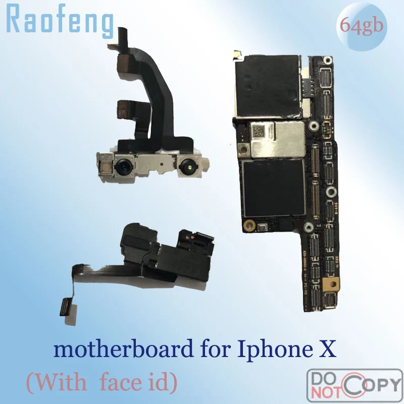 Raofeng с Face ID материнская плата 64 ГБ для iphone X Б/у костюм ios система разблокированная