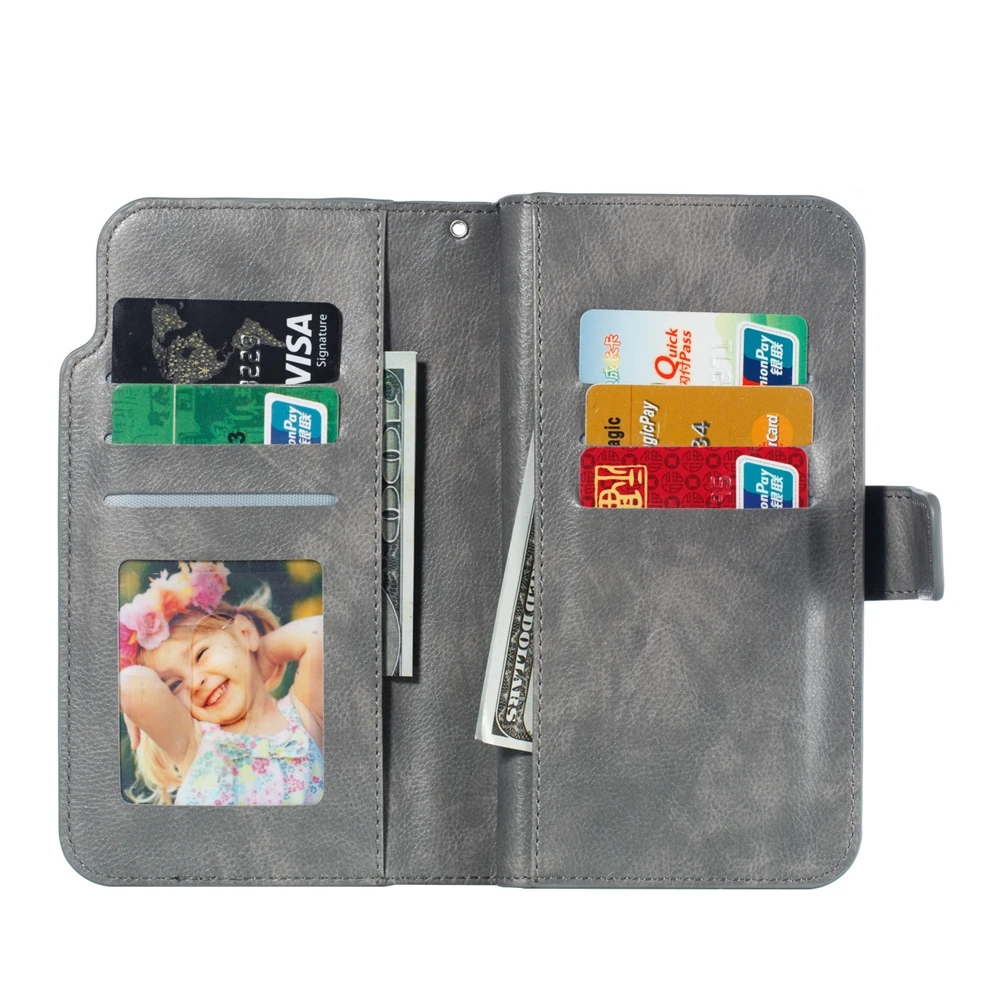 Роскошный чехол-книжка в стиле ретро из искусственной кожи с несколькими